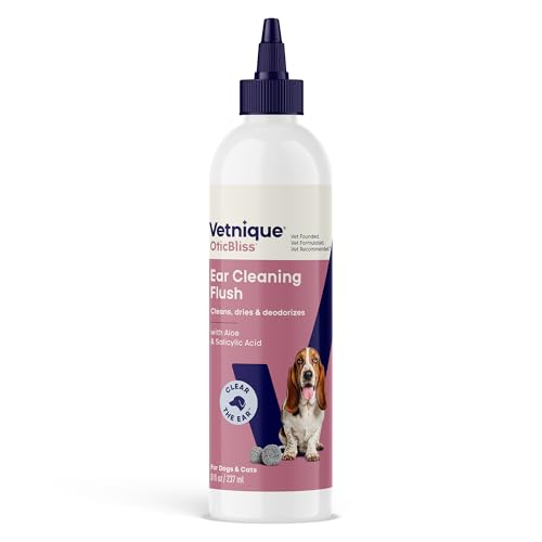 Oticbliss Cat & Dog Ear Cleaner & Drying Flush for Wax & Odor (8oz Ear Flush)