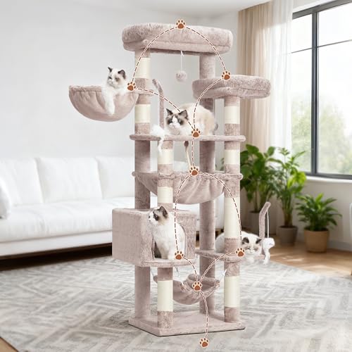 Cat Tree 63'' Cat Tower for Large Cats (63 inch / Muchroom)