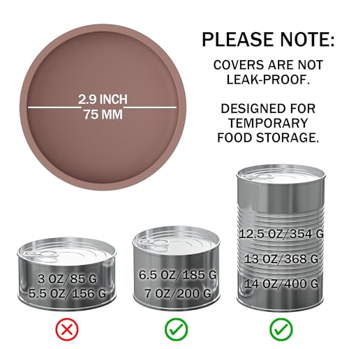 Silicone Pet Food Can Lids (2.9in/75mm(12.5-14oz) / Mars+Coral)