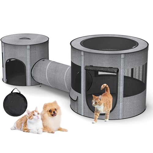 Portable Cat Playpen with Tunnel (XL-Tunnel)