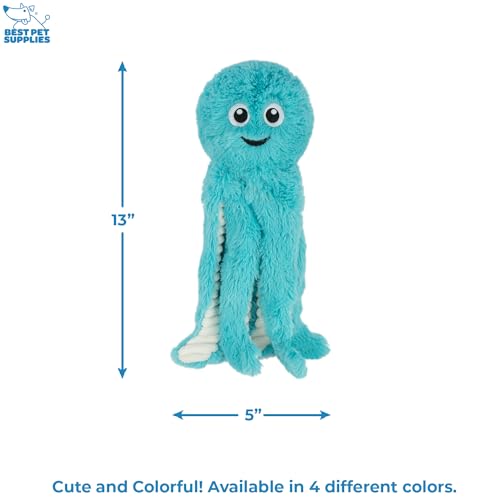 Interactive Squeaky Dog Chew Toy (Octomutant (Turquoise) / Large)