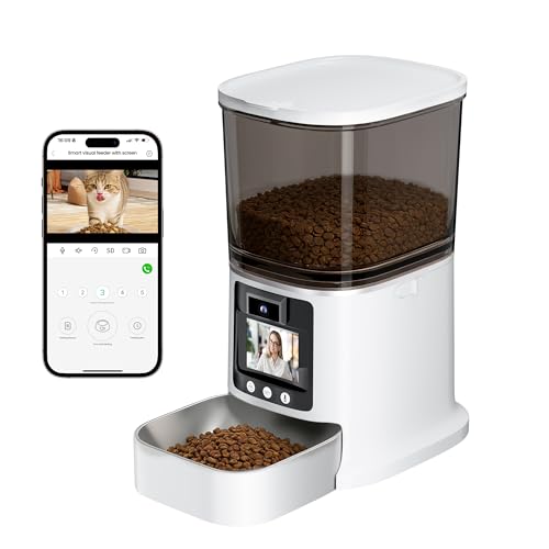 Automatic Cat Feeder with Camera (white)
