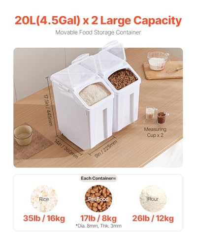 Rice Storage Container (4.5 Gallon*2)