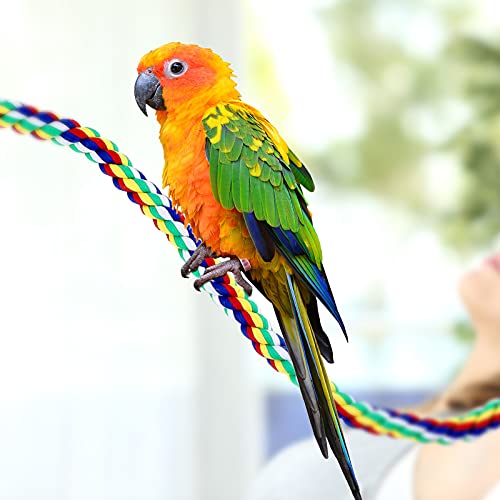 2 Pcs Bird Rope Perches Climbing Rope Cage Accessories (31.5 Inch)