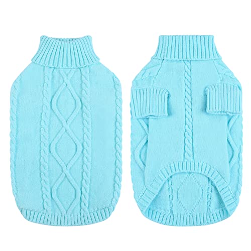 Small Dog Pullover Sweater for Medium Dogs Boy (Medium / Sky Blue)