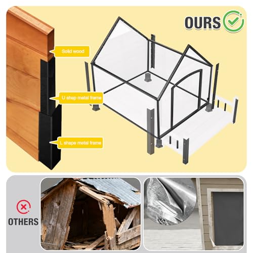 Dog House with Insulated Liner (Brown-Heated / Medium)