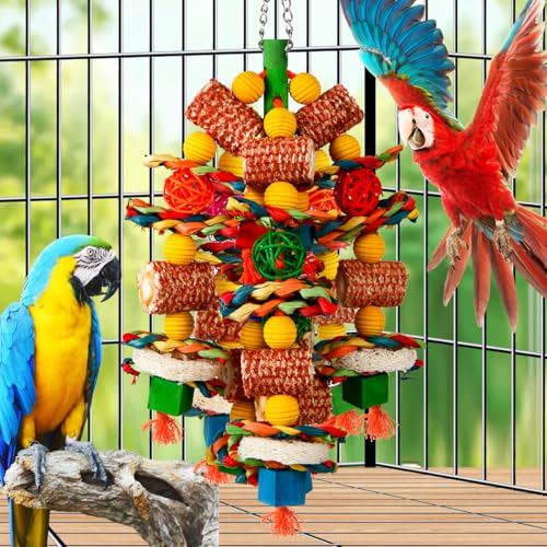 Bird Toys Parrot Toys for Large Birds (Colorful)