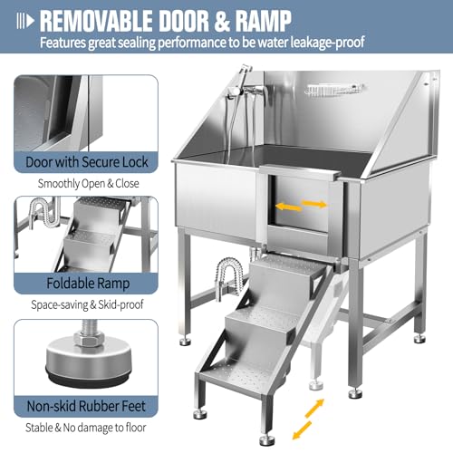 38" Pet Dog Bathing Station W (38" R-RAMP)