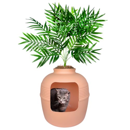 Original Hidden Litter Box Planter (Palm Plant / Base Kit / Blush Coral)
