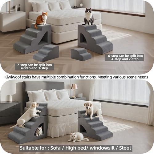 6 Step Pet Stairs Ramp for High Beds Sofas 18