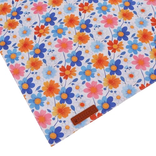 Flower Dog Bandanas Girl Boy (Large / Floral)