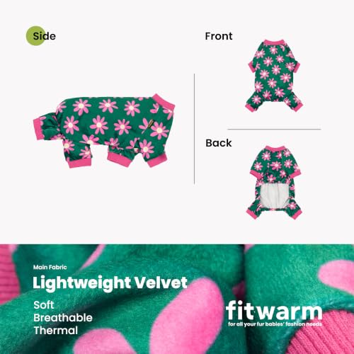 Flower Fleece Dog Pajamas (Flower / X-Small)