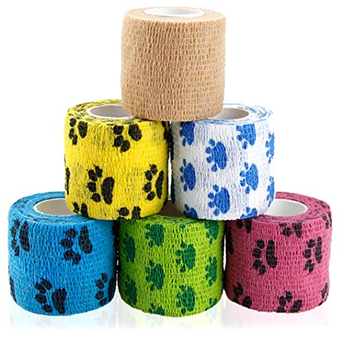 Vet Wrap Cohesive Bandages Bulk Self Adhesive Bandage Wrap Self Adherent Wrap Non (2 Inch Mixed Claw)