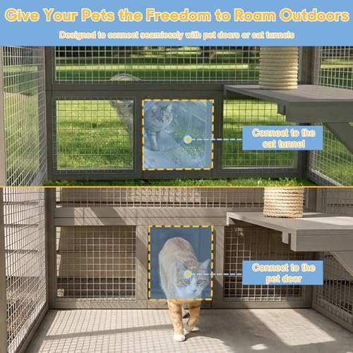 Catio Outdoor Cat Enclosure (61.5"L x 34"W x 66.54"H)