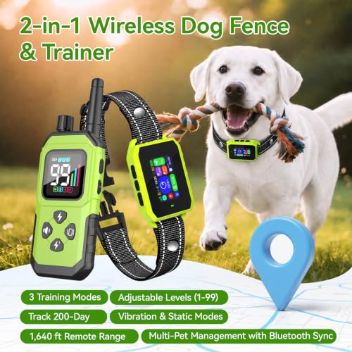 GPS Wireless Dog Fence (Green)