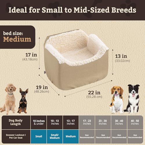 Dog Car Seat for Dogs up to 25lbs (Birch Diamond / Medium)