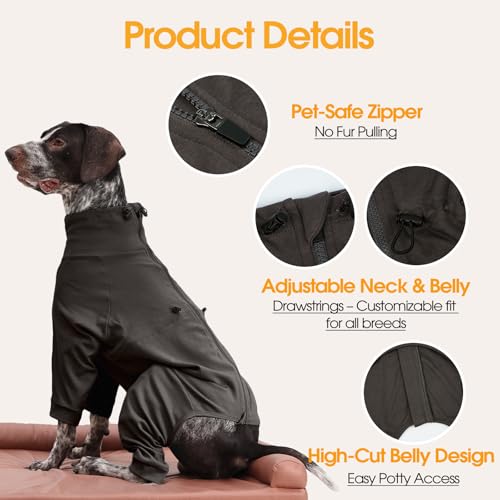 Recovery Suit for Medium Dogs (Grey / M)