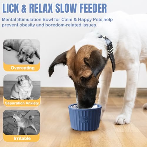 Dog Lick Bowl (M-L / Deep Blue)