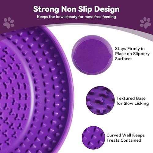 Dog Lick Bowl (Large / Purple)