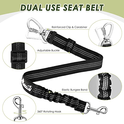 Dog Seat Belt and Harness for Car (Camo / Medium)
