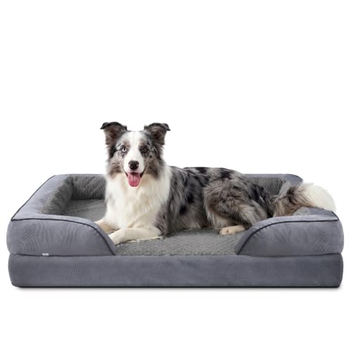 L Plus Orthopedic Dog Bed for Large Dogs (Dark Grey / L- PLUS (38"x 28"x 7"))