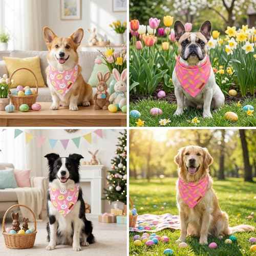 Pink Easter Dog Bandana (Small / Easter-2)
