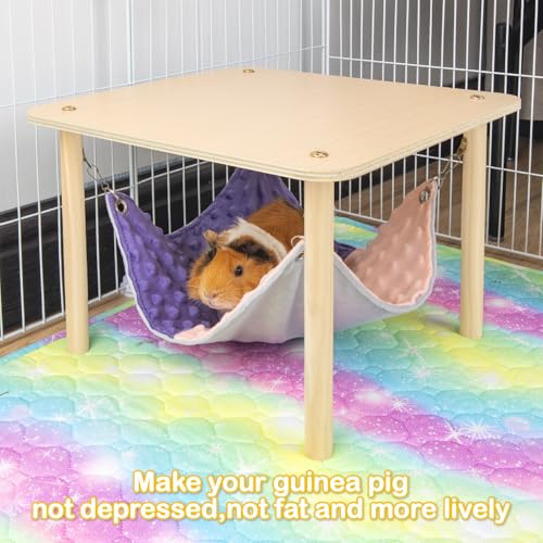 Enlarged Guinea Pig Hammock with Wooden Stand (Hammock with stand)