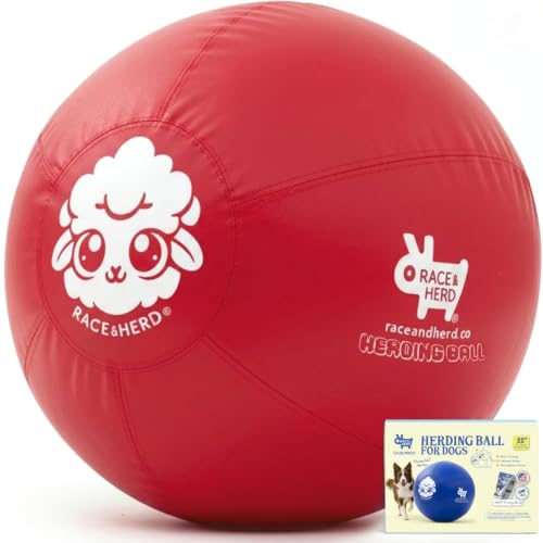 22" Original Herding Ball for Dogs (Cherry - M 22" Herding Ball Set / M 22")