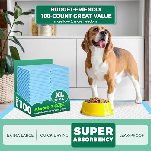 Dog Pee Pads Extra Large 28"x 30" 100 Count (28"x30"-100 Count)