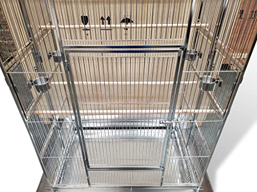 Dome Top 50" x 36" x 76" 304 Stainless Steel Bird Amazon Parrot Cage