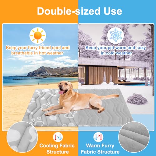 Cooling Mat for XLarge Dogs (Grey / 59.0"L x 40.0"W x 1.0"Th(XL))