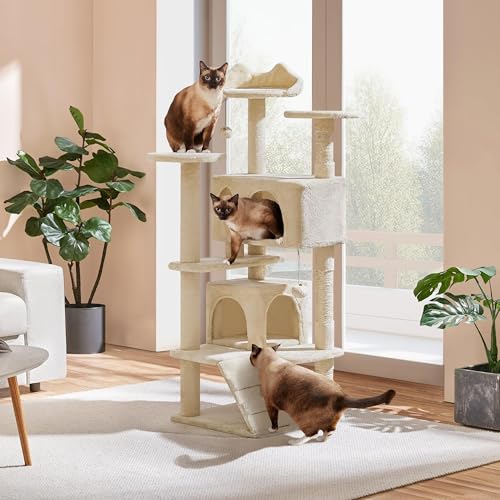 54in Cat Tree Tower (Beige / 54in)