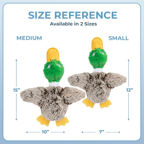 Interactive Squeaky Dog Chew Toy (Mallard Duck (Gray) / Small)