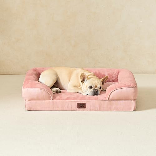 Orthopedic Extra Large Dog Bed (Dusty Pink / 44.0"l X 32.0"w X 6.5"th)