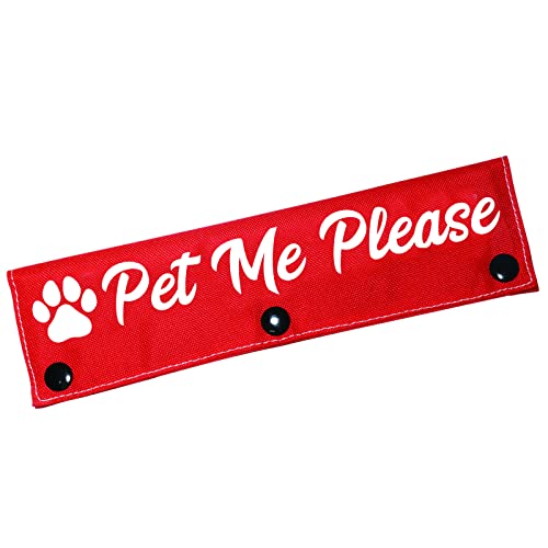 Funny Dog Leash Sleeve Pet Me Please Dog Leash Wrap Wrap Alert Hanging ID Patch Tag Pet Birthday Gift (Pet Me Please-sleeve)