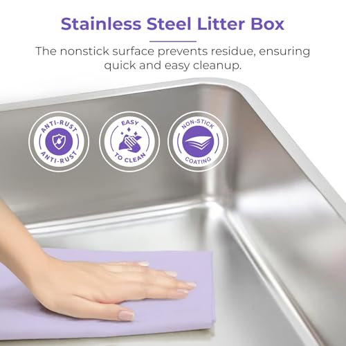 Stainless Steel Cat Litter Box (X-Large)
