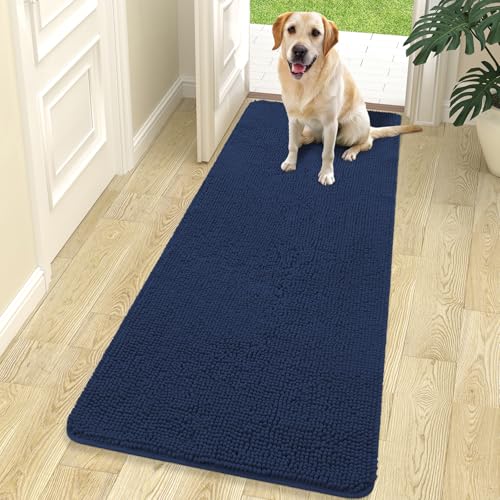 Dog Door Mat for Muddy Paws 70x24 (Dark Blue / 70" X 24")