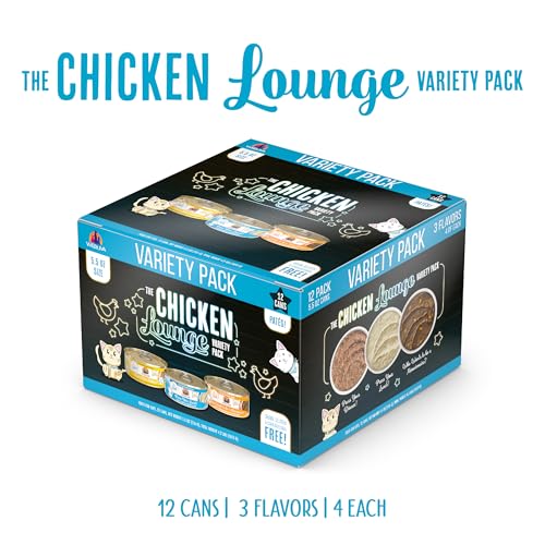 Wet Cat Food The Chicken Lounge Paté Variety Pack (5.5 Ounce (Pack of 12))