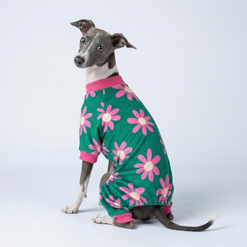 Flower Fleece Dog Pajamas (Flower / Medium)