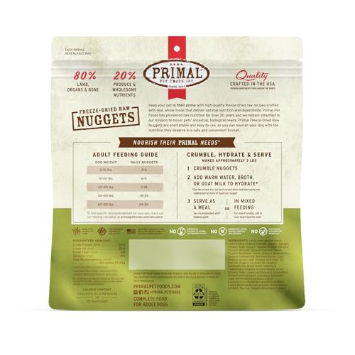 Primal Freeze Dried Raw Dog Food Nuggets (14 Ounce (Pack of 1))
