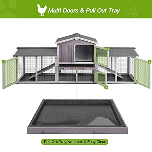 Rabbit Hutch Indoor Outdoor Bunny Cage with Large Run