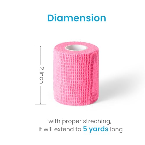 Pet Wrap Self (2 Inch (Pack of 6) / Solid Color B, 2 of Each Color)