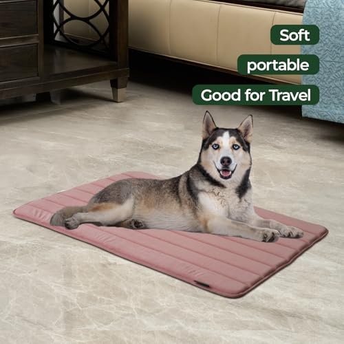 Dog Crate Pad (42.0"L x 28.0"W x 0.8"Th / Mellow Rose, 1 Pack)