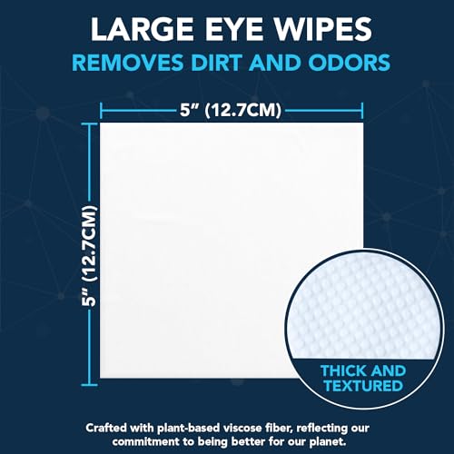 100PCs Dog Eye Wipes (1 Count (Pack of 100))