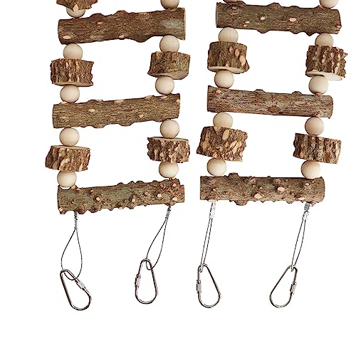 Natural Pepper Wood Hanging Pet Bridge & Swing (43.3 × 3.9 Inch)