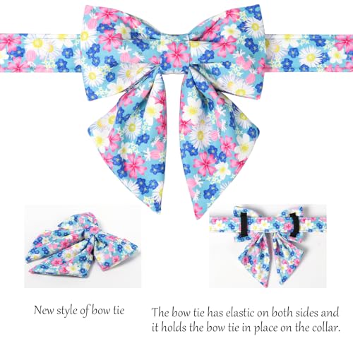 Floral Dog Collar with Sailor Bow (Blossom in Dreams(Sailor Bow) / Small (Pack of 1))