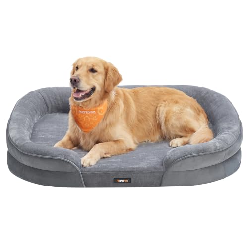 Orthopedic Dog Bed (XL: 41"L x 27.2"W x 7"Th / Light Gray)