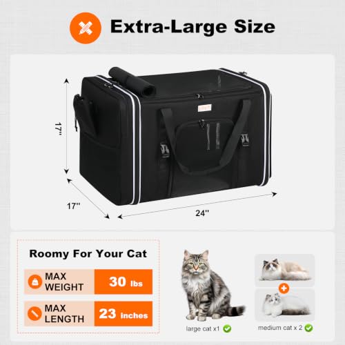 24x17x17 X Large pet Carrier for 1 Large (24.0"L x 17.0"W x 17.0"H)