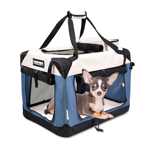3 Door Soft Dog Crates Kennel (6-Lake Blue)