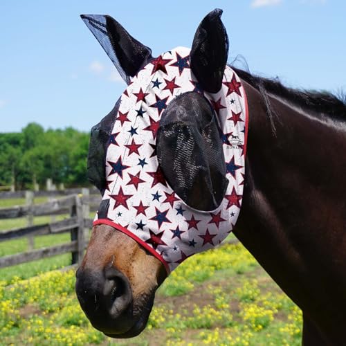 Super Comfort Stretchy Fly Mask Large Eye Space with UV Protection Soft on Skin with Breathability Dream Star M Cob (Cob (Medium) / Dream Star)